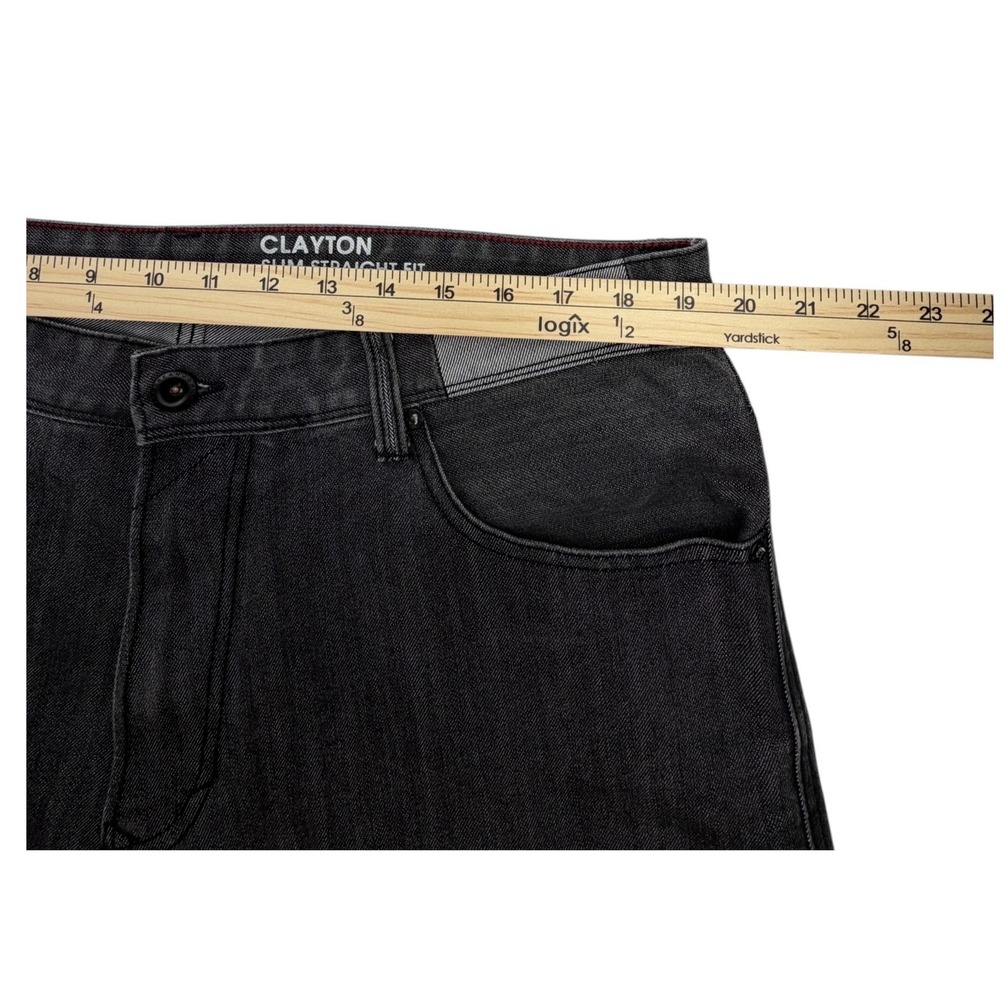 Sean John Clayton Men's 38x32 Black Jeans Slim Straight Fit Denim Streetwear - Picture 7 of 12
